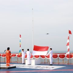 Momen Spesial Upacara HUT ke 79 Republik Indonesia di Atas Laut Jawa dan Perpisahan “Keluarga” PHE ONWJ