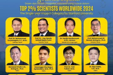 Pengajar Sekolah Ilmu Lingkungan UI Masuk dalam 2% Ilmuwan Terbaik Dunia Versi Stanford University