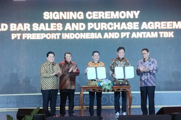 Freeport Resmi Pasok 30 Ton Emas Per Tahun ke Antam Selama 5 Tahun