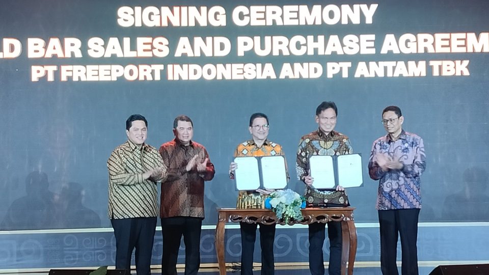 Freeport Resmi Pasok 30 Ton Emas Per Tahun ke Antam Selama 5 Tahun