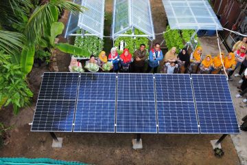 Pemanfaatan PLTS PNRE Dorong Kegiatan Hidroponik Berjalan Efisien