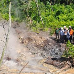 Tinjau Fenomena Semburan Air Panas di Roburan Dolok, Bupati Madina dan PT SMGP Siap Kolaborasi dengan Ditjen EBTKE