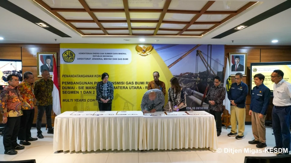 Kontrak EPC Diteken, Konstruksi Pipa Gas Dumai – Sei Mangkei Segera Dimulai