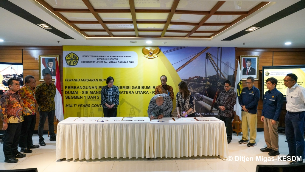 Kontrak EPC Diteken, Konstruksi Pipa Gas Dumai – Sei Mangkei Segera Dimulai