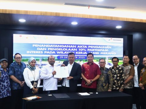 Pertamina Resmi Alihkan 10%  Participating Interest Blok Jambi Merang ke PT Sumsel Energi Merang