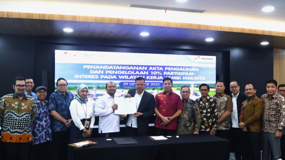 Pertamina Resmi Alihkan 10%  Participating Interest Blok Jambi Merang ke PT Sumsel Energi Merang