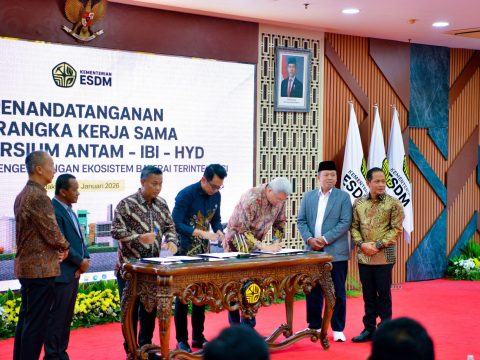 ANTAM Pimpin Konsorsium Perkuat Ekosistem Baterai Terintegrasi