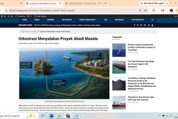Artikel Dunia Energi tentang Proyek Abadi Masela Juara Kompetisi Karya Tulis IPA Convex 2026