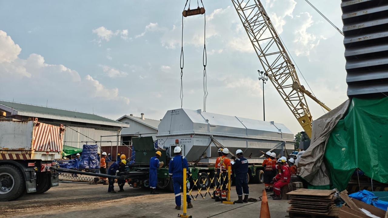 Rotor Turbin dan Kompresor PLN MCTN Tiba di Riau, Pemulihan Produksi Rokan Dikebut