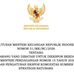 Menkeu Perketat Pengawasan Ekspor Batu Bara Lewat KMK Baru