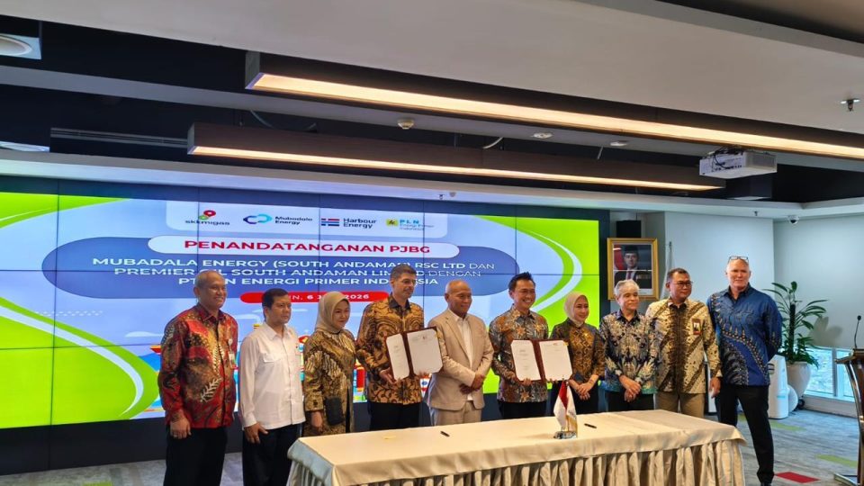Mubadala Energy dan PLN Teken PJBG Gas Blok South Andaman