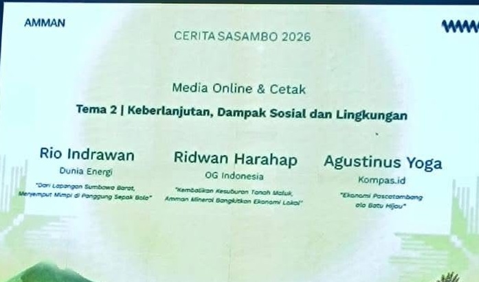 Artikel “Dari Lapangan Sumbawa Barat, Menjemput Mimpi di Panggung Sepak Bola” Sabet Juara I Cerita Sasambo AMMAN 2026